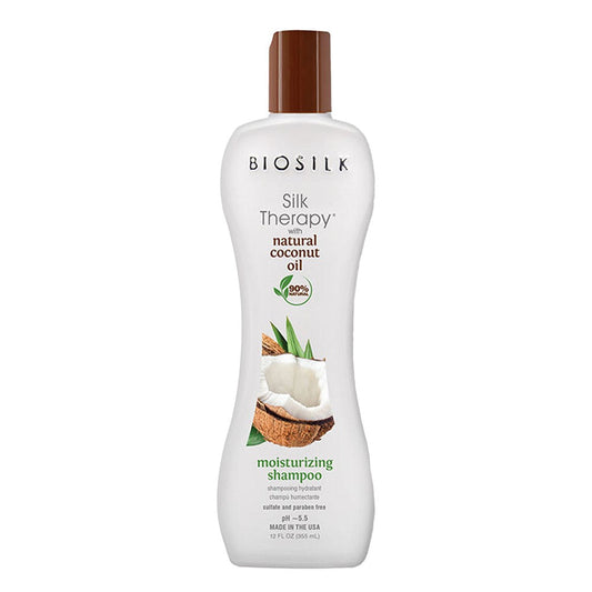 White Smoke BIOSILK Silk Therapy Natural Coconut Oil Moisturizing Shampoo (12oz)