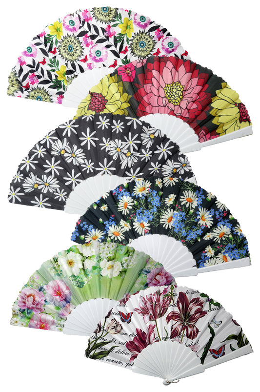 White Smoke BS Folding Fan #DFY154 - dz