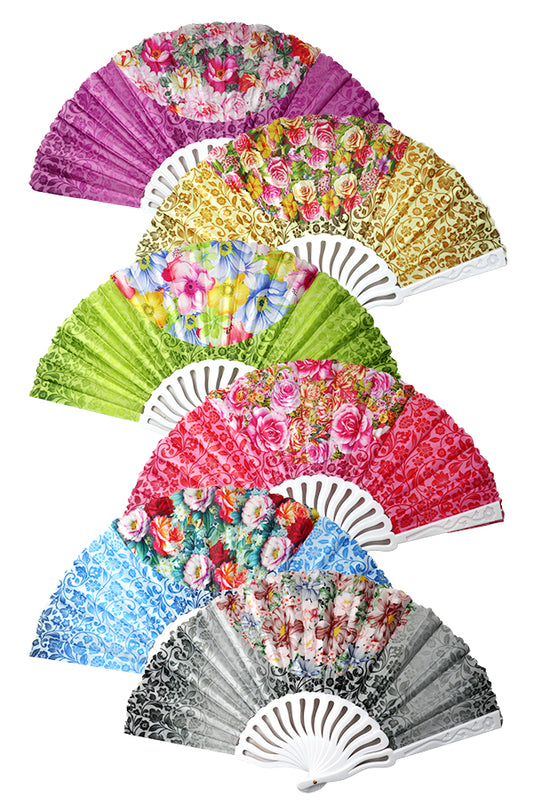 White Smoke BS Folding Fan #FF-039 - dz