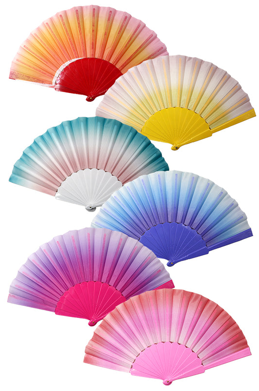 White Smoke BS Folding Fan #FF-054 - dz