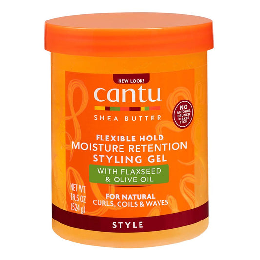 Orange Red CANTU Moisture Retention Styling Gel with Flaxseed &amp; Olive Oil (18.5oz)