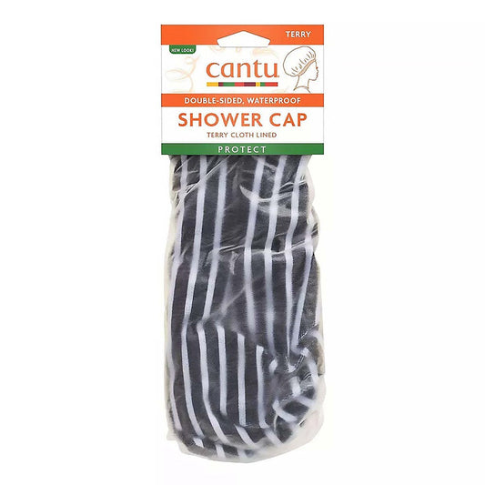 White Smoke CANTU Double Sided Shower Cap Terry Cloth Lined