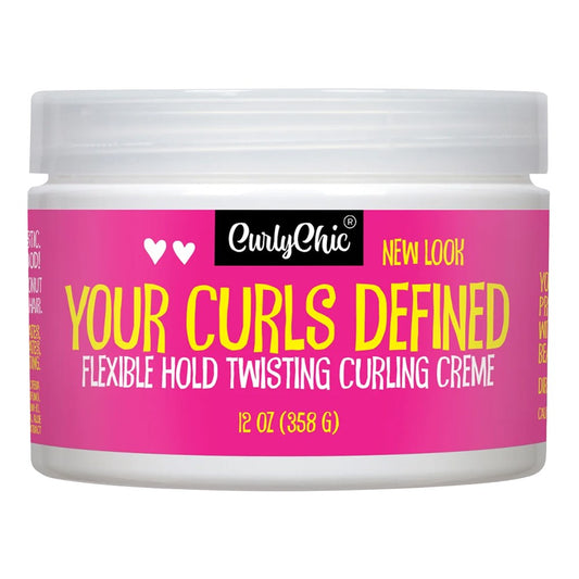 Lavender CURLY CHIC Your Curls Defined Flexible Hold Twisting Curling Creme (12oz)