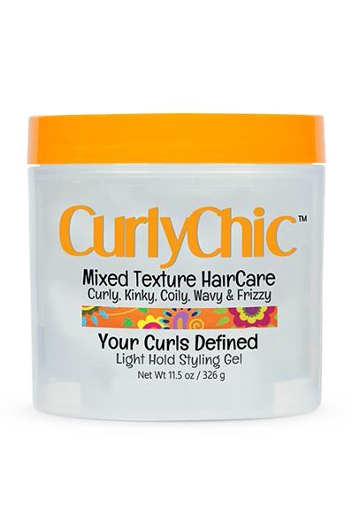 Light Gray CURLY CHIC Mixed Haircare Your Curls Defined Light Hold Styling Gel (11.5oz)