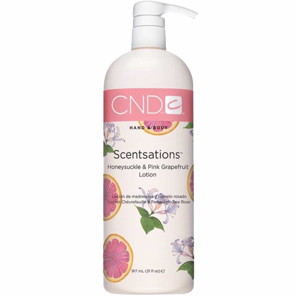 White Smoke CND Scent Honeysuckle & Pink Grapefruit Lotion 31 oz 14336
