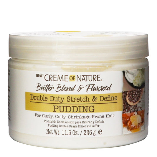 Antique White CREME OF NATURE Butter Blend &amp; Flaxseed Double Duty Stretch &amp; Define Pudding (11.5oz)