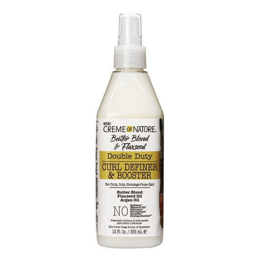 White Smoke CREME OF NATURE Butter Blend &amp; Flaxseed Double Duty Curl Definer &amp; Booster (12oz)