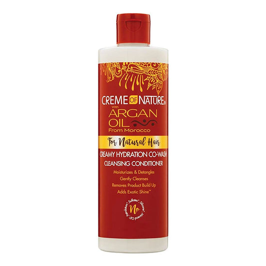 Brown CREME OF NATURE Argan Oil Creamy Hydration Co-wash Cleansing Conditioner (12oz)