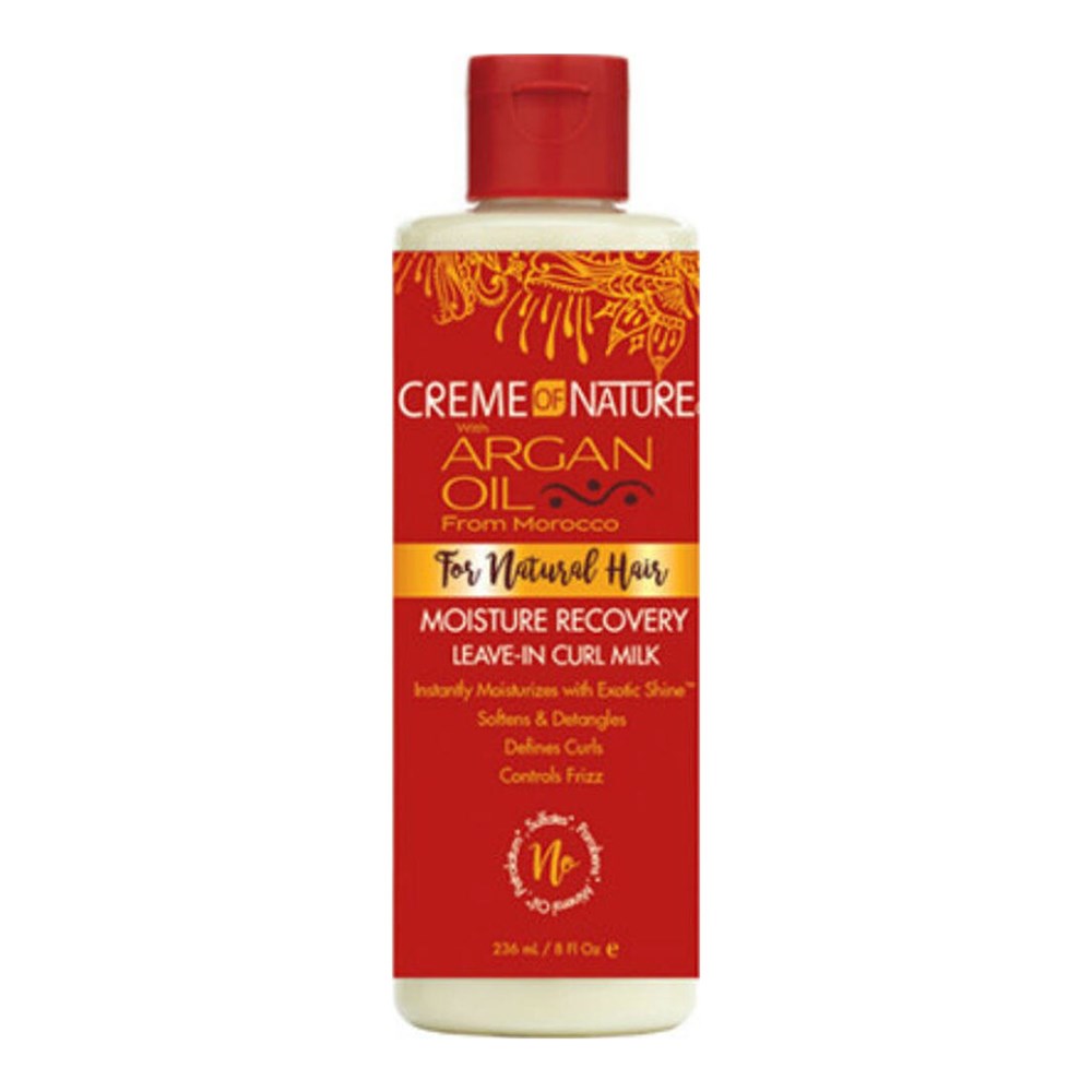 Firebrick CREME OF NATURE Argan Oil Moisture Recovery Leave In Curl Milk (8oz)