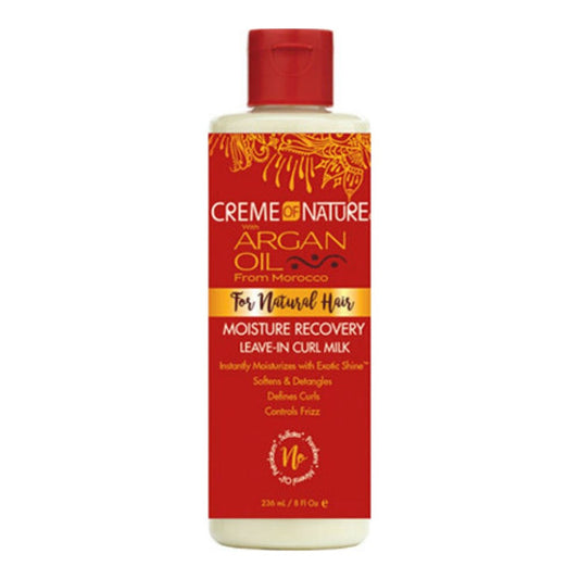 Firebrick CREME OF NATURE Argan Oil Moisture Recovery Leave In Curl Milk (8oz)