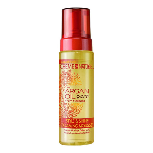 Dark Khaki CREME OF NATURE Argan Oil Foaming Mousse (7oz)