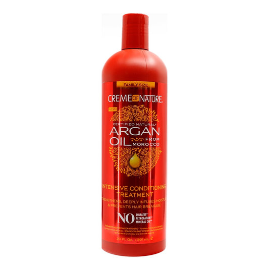 White Smoke CREME OF NATURE Argan Oil Intensive Conditioning Treatment (20oz)