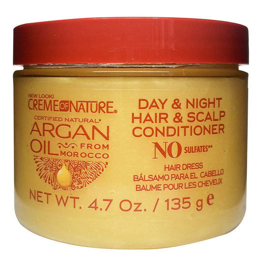 Firebrick CREME OF NATURE Argan Oil Day &amp; Night Hair &amp; Scalp Conditioner (4.76oz)