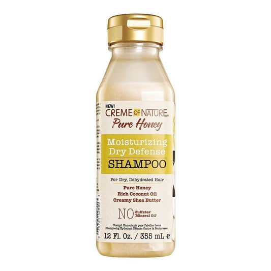 White Smoke CREME OF NATURE Pure Honey Hydrating Dry Defense Shampoo (12oz)