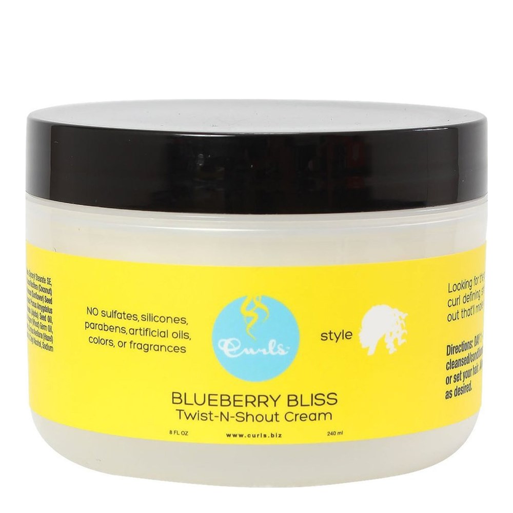 Light Gray CURLS Blueberry Bliss Twist N Shout Curl Cream (8oz)