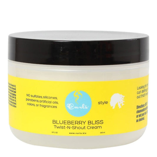 Light Gray CURLS Blueberry Bliss Twist N Shout Curl Cream (8oz)