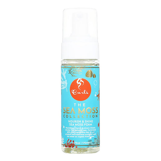 White Smoke CURLS Sea Moss Nourish &amp; Shine Foam Mousse (5.75oz)