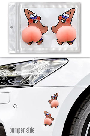 White Smoke Car Door Deco Protector Sticker Toy-Patrick #CDSToy2-pc
