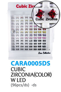 Cara Collection Cubic Zirconia(Color) w LED(96pcs/ds) -ds