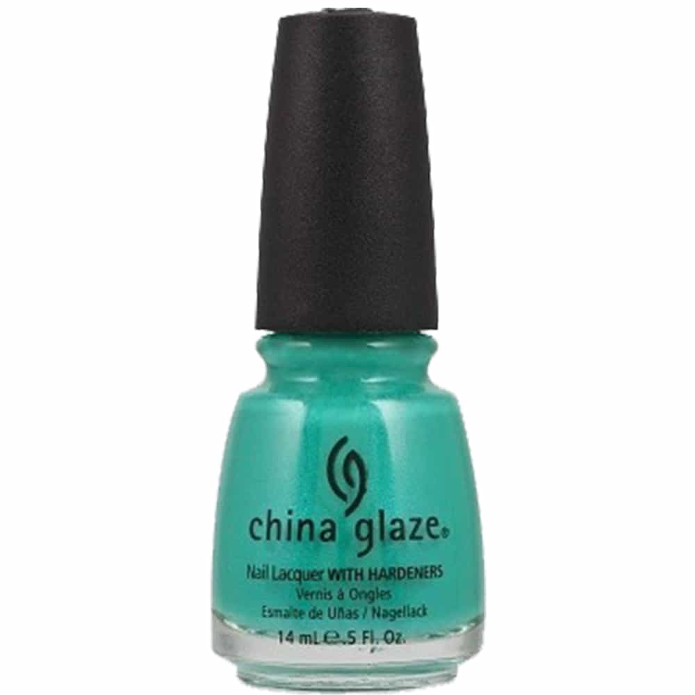 White Smoke China Glaze Neon Turned Up Turquoise 0.5 oz.
