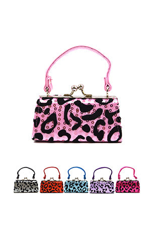White Smoke Coin Mini Purse w/ Handle (Asst) #MP078 - pc