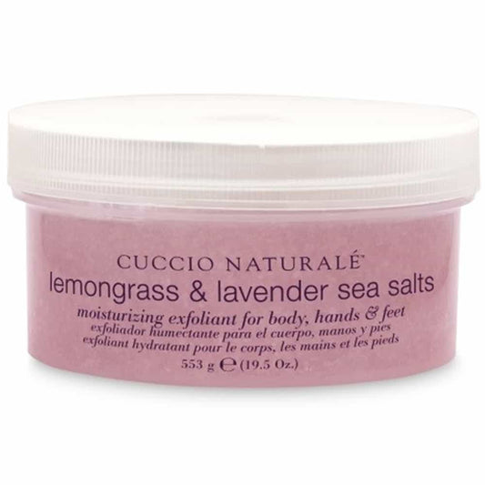 Rosy Brown Cuccio Lemongrass & Lavender Sea Salts 19.5oz.