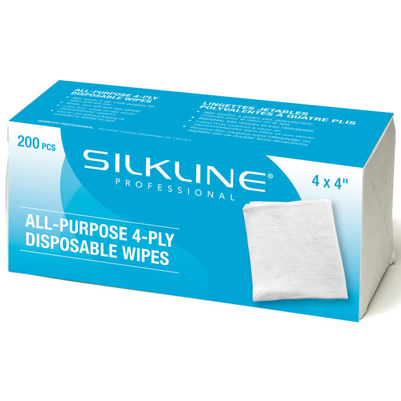 Silkline All-Purpose Disposable Wipes 4″x 4″ 200/pack
