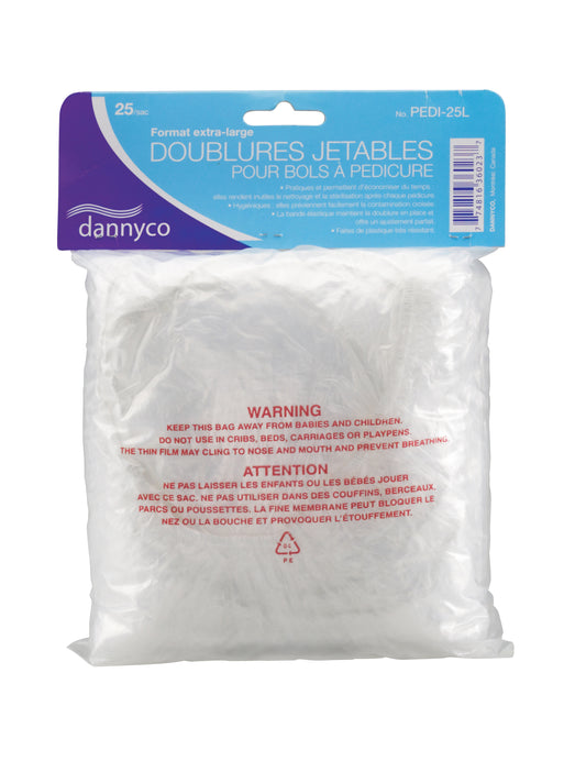 White Smoke Silkline Plastic Liners for Pedicure bowl 25/bag