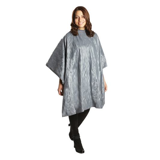 White Smoke BaBylissPRO  All Purpose Cape   Grey Velcro w/flap