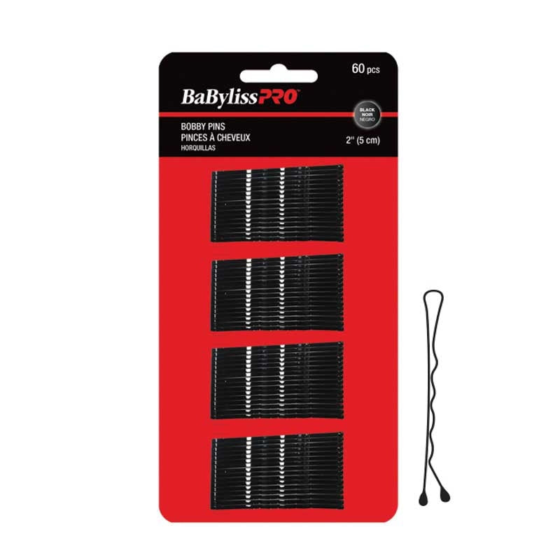 White Smoke BaBylissPRO  (34990) 2 Crimped Bobby Pin  Brown  60/card