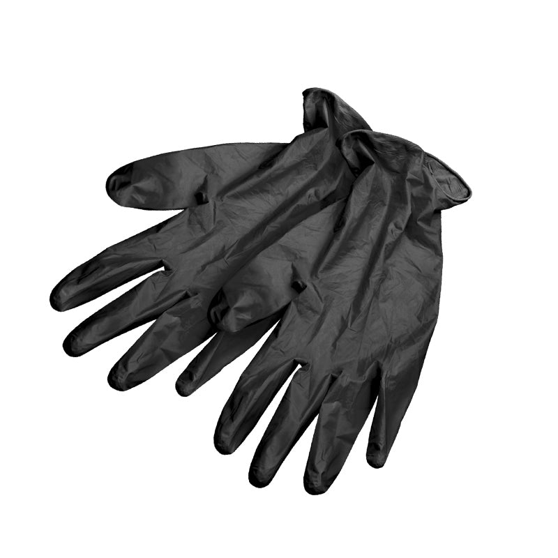 White Smoke BaBylissPRO  Disposable Nitrile Gloves Black  Small 100pk