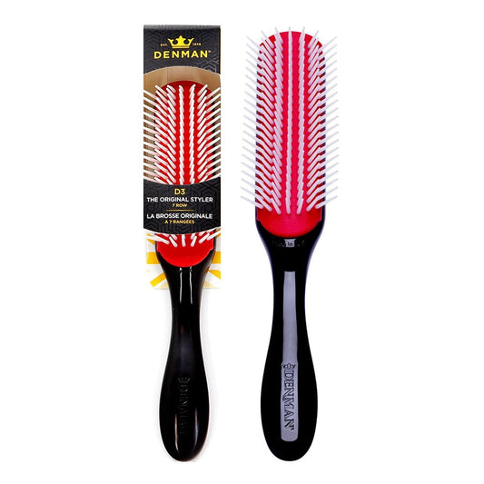 White Smoke DENMAN Original 7 Row Classic Styling Brush