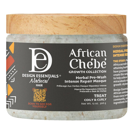 Dark Slate Gray DESIGN ESSENTIALS African Chebe Herbal Pre-Wash Intense Repair Masque (12oz)