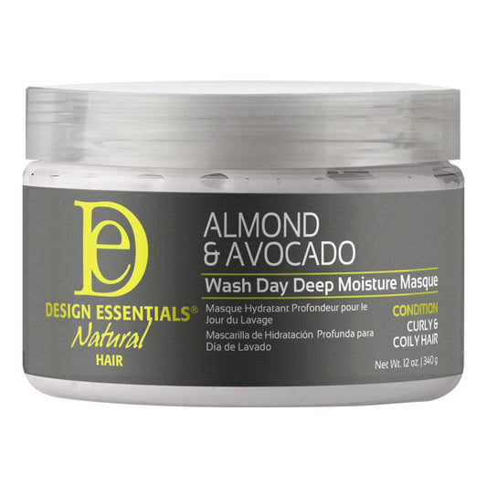 Dim Gray DESIGN ESSENTIALS Almond &amp; Avocado Wash Day Deep Moisture Masque (12oz)