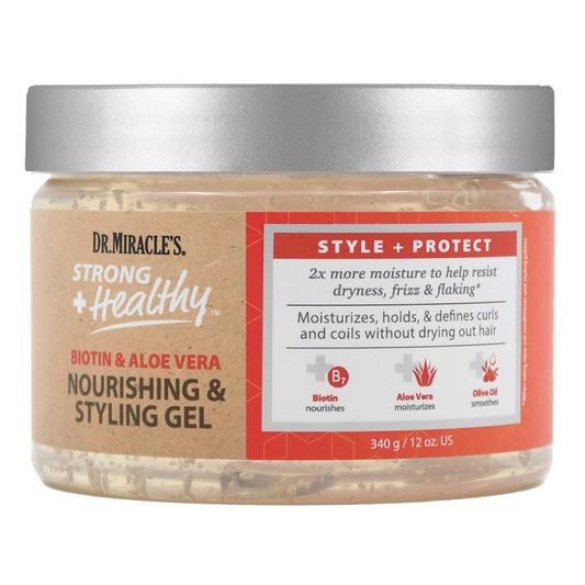 Light Gray DR MIRACLES Strong + Healthy Nourishing Styling Gel (12oz)