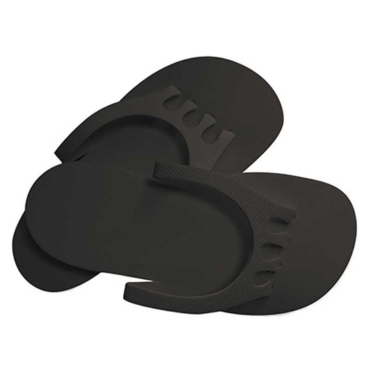White Smoke Dannyco  Foam Slippers w/Non Skid Soles  Black