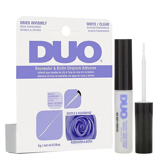 White Smoke DUO Rosewater &amp; Biotin Striplash Adhesive [White/Clear] (0.18oz/5g)