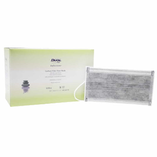 White Smoke Dukal Spa Reflections Carbon Filter Face Mask 50 pcs