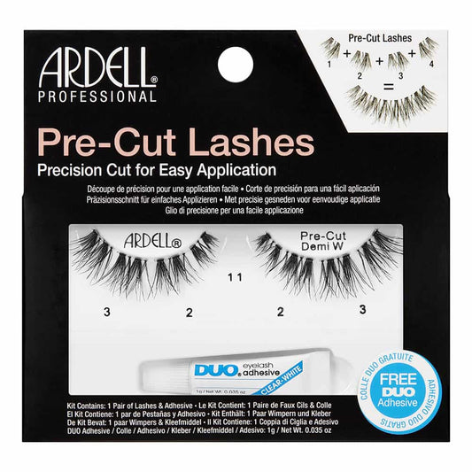 Black Ardell Pre-Cut Lashes 1 Pair - Pre-Cut Demi W Black 67462