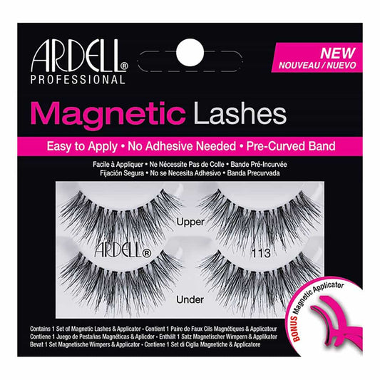 Black Ardell Magnetic Lashes 2 Pairs Upper/Under - 113 Black 70459
