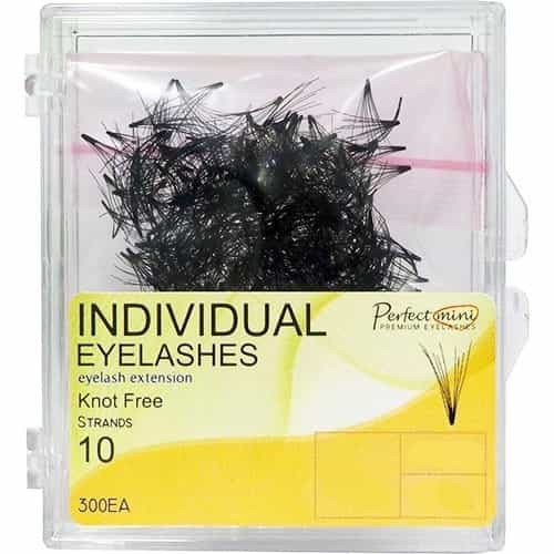 Light Gray Individual Eyelashes Knot Free A-Curl 0.07x15mm 300ct.