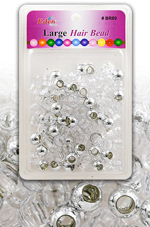 Eden XGL Blister Round Bead -Metal Silver Clear #BR89MSC -pc