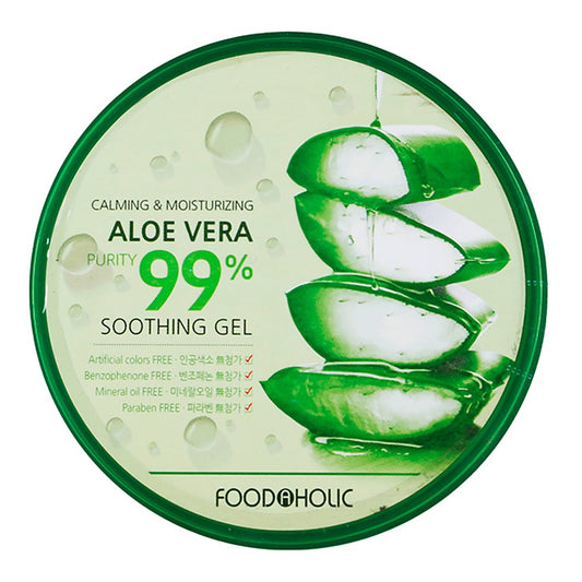 White Smoke FOODAHOLIC Calming and Moisturizing Aloe Vera Soothing Gel