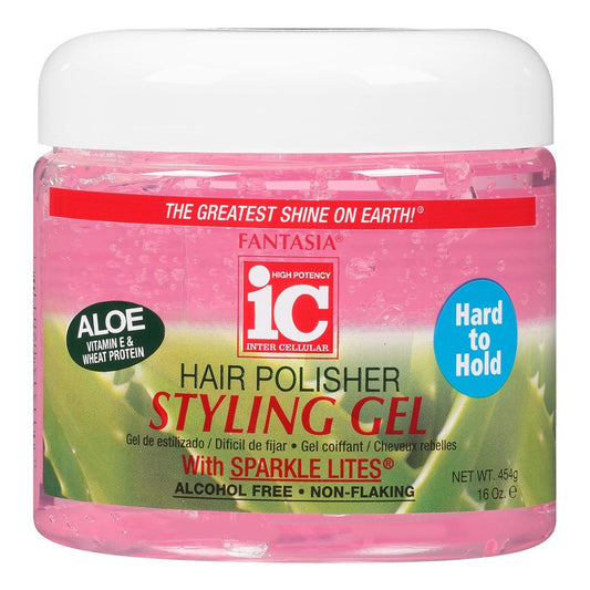 White Smoke FANTASIA IC Hair Polisher Styling Gel (16oz) [Hard To Hard]