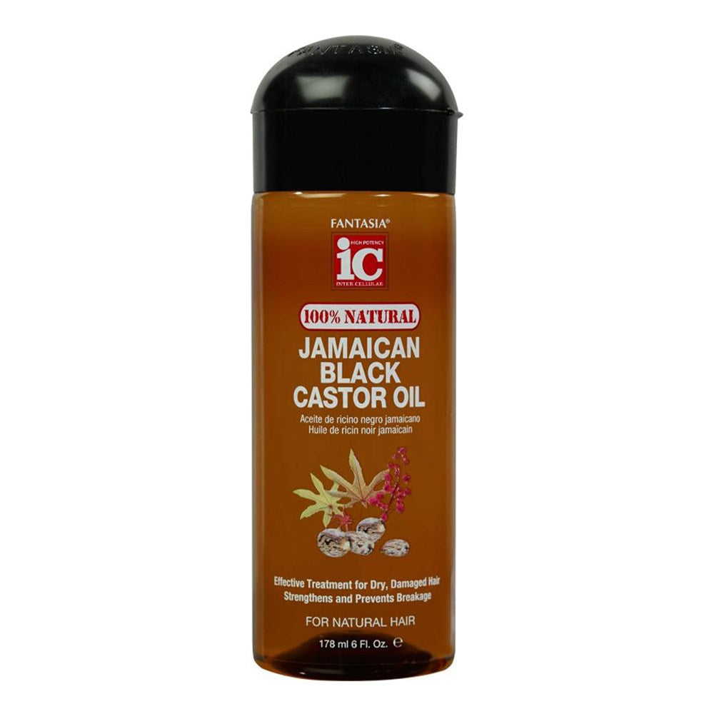 Black FANTASIA IC 100% Natural Jamaican Black Castor Oil [Original] (6oz)