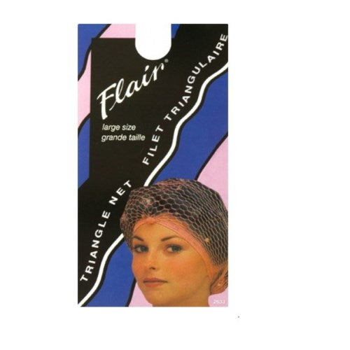 White Smoke Flair Triangle Hair Net – Large – Black