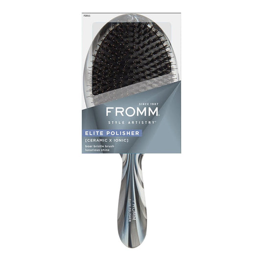 White Smoke FROMM Elite Polisher Boar Bristle Brush