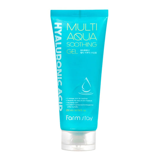 White Smoke FARMSTAY Hyaluronic Acid Multi Aqua Soothing Gel (200ml)