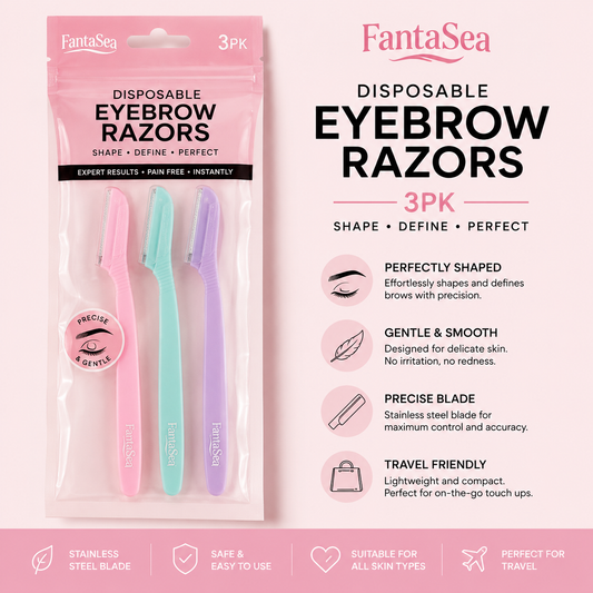 Misty Rose FantaSea Disposable Eyebrow Razors 3pk