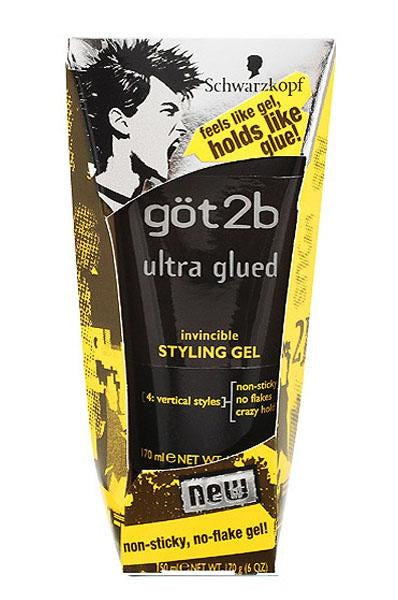 White Smoke GOT2B Ultra Glued Styling Gel [Black] (6oz)